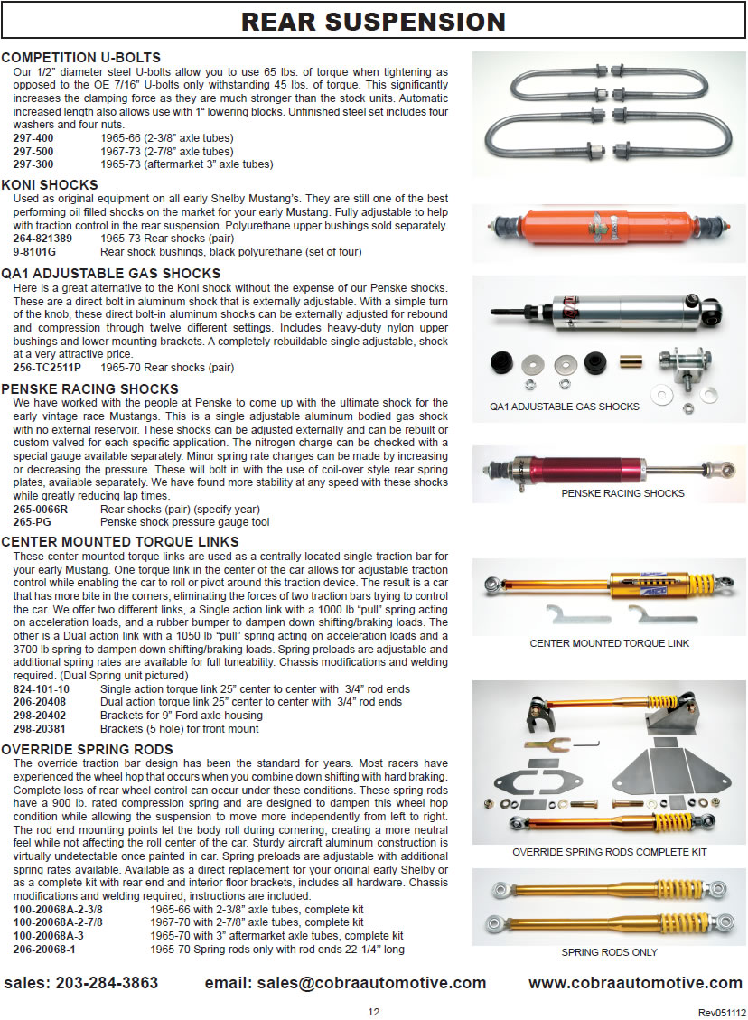 Rear Suspension - catalog page 12